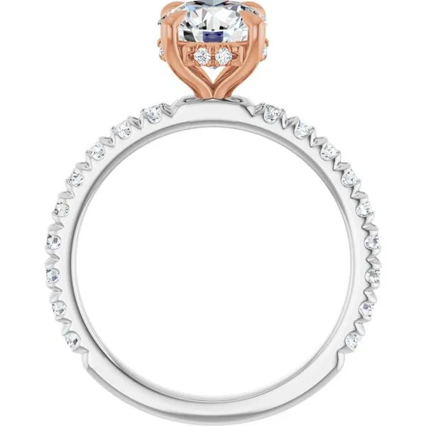 Claw-Prong Hidden Halo-Style Engagement Ring Image 2 Futer Bros Jewelers York, PA