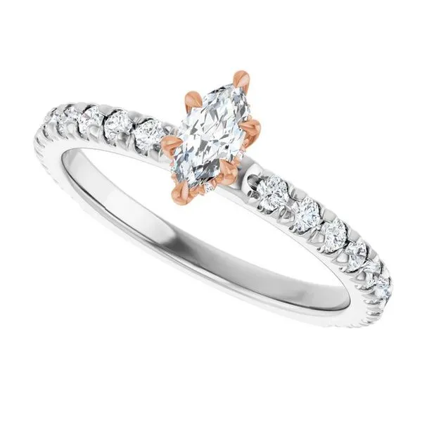 Claw-Prong Hidden Halo-Style Engagement Ring Image 5 House of Silva Wooster, OH