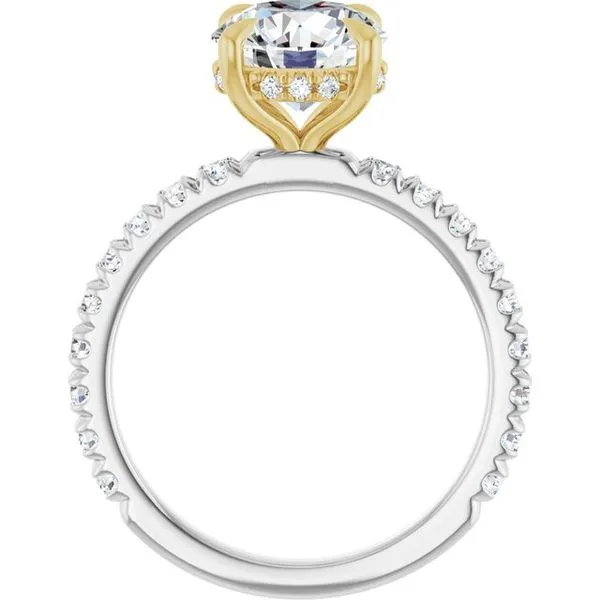 Claw-Prong Hidden Halo-Style Engagement Ring Image 2 Paul James Jewelers Angels Camp, CA