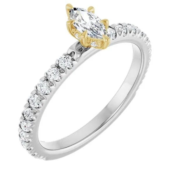 Claw-Prong Hidden Halo-Style Engagement Ring Paul James Jewelers Angels Camp, CA