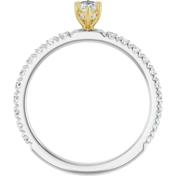 Claw-Prong Hidden Halo-Style Engagement Ring Image 2 J. West Jewelers Round Rock, TX