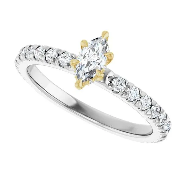 Claw-Prong Hidden Halo-Style Engagement Ring Image 5 Don's Jewelry & Design Washington, IA