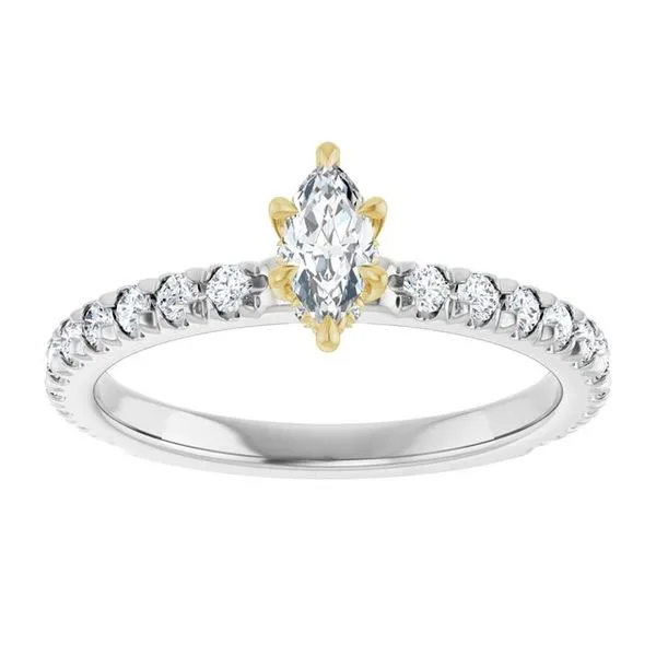 Claw-Prong Hidden Halo-Style Engagement Ring Image 3 Don's Jewelry & Design Washington, IA