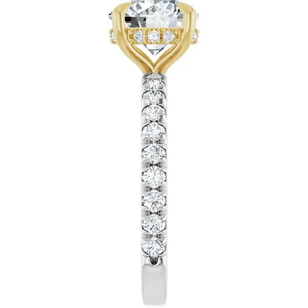 Claw-Prong Hidden Halo-Style Engagement Ring Image 4 Hudson Valley Goldsmith New Paltz, NY