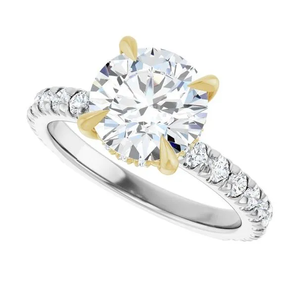 Claw-Prong Hidden Halo-Style Engagement Ring Image 5 Clater Jewelers Louisville, KY