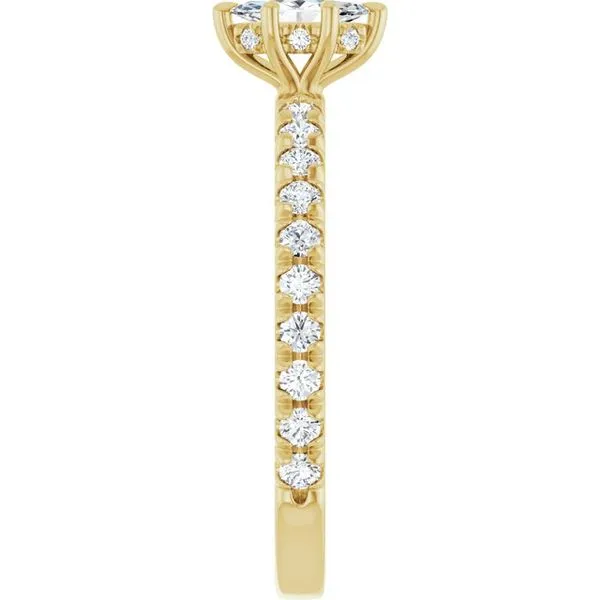 Claw-Prong Hidden Halo-Style Engagement Ring Image 4 Hudson Valley Goldsmith New Paltz, NY