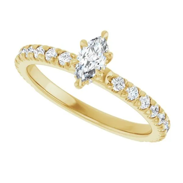 Claw-Prong Hidden Halo-Style Engagement Ring Image 5 Jimmy Smith Jewelers Decatur, AL