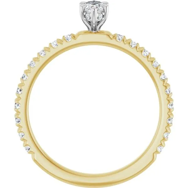 Claw-Prong Hidden Halo-Style Engagement Ring Image 2 Don's Jewelry & Design Washington, IA