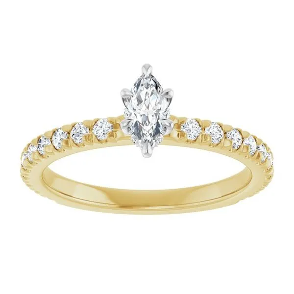 Claw-Prong Hidden Halo-Style Engagement Ring Image 3 Hudson Valley Goldsmith New Paltz, NY