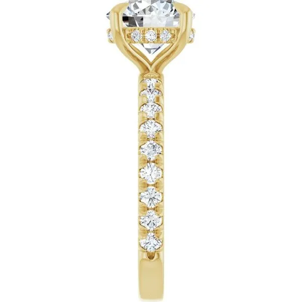 Claw-Prong Hidden Halo-Style Engagement Ring Image 4 Northwood Jewelers Northwood, OH