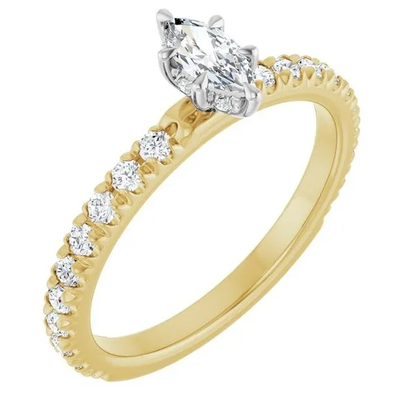 Claw-Prong Hidden Halo-Style Engagement Ring JF Jones Jewelers Rochester, NY