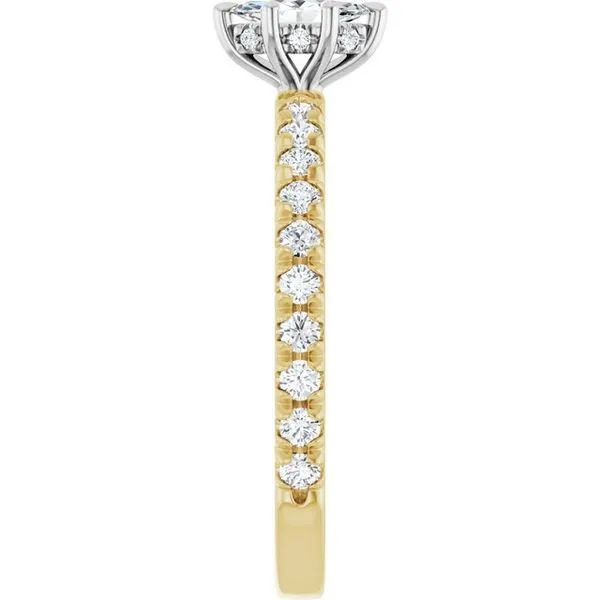 Claw-Prong Hidden Halo-Style Engagement Ring Image 4 Ocean View Jewelers Millville, DE