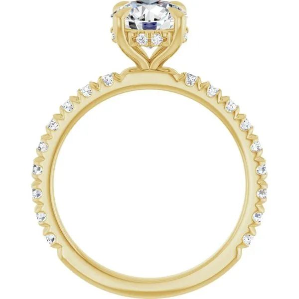 Claw-Prong Hidden Halo-Style Engagement Ring Image 2 Don's Jewelry & Design Washington, IA