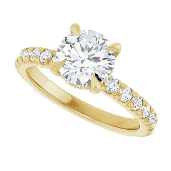 Claw-Prong Hidden Halo-Style Engagement Ring Image 5 JF Jones Jewelers Rochester, NY