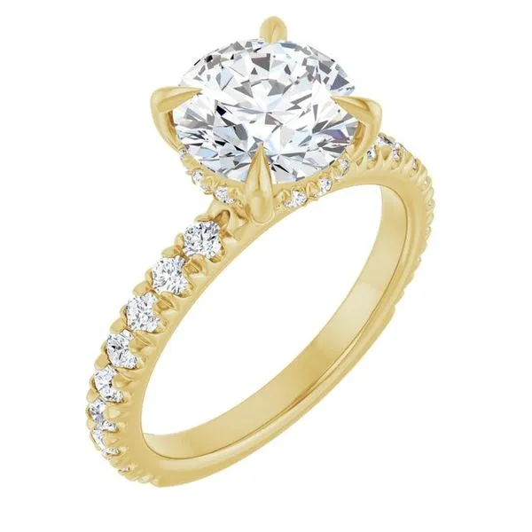 Claw-Prong Hidden Halo-Style Engagement Ring Clater Jewelers Louisville, KY