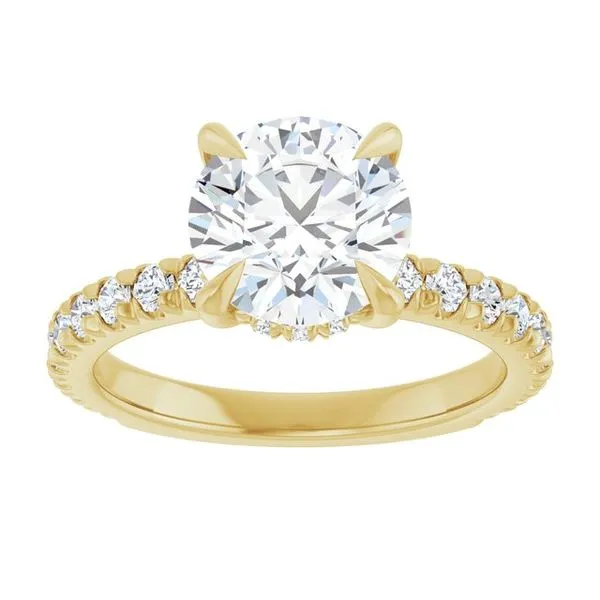 Claw-Prong Hidden Halo-Style Engagement Ring Image 3 Futer Bros Jewelers York, PA