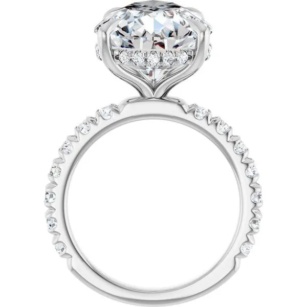 Claw-Prong Hidden Halo-Style Engagement Ring Image 2 Shipley's Fine Jewelry Hampstead, MD