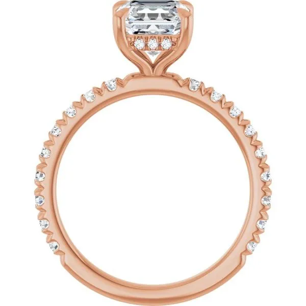 Claw-Prong Hidden Halo-Style Engagement Ring Image 2 Don's Jewelry & Design Washington, IA