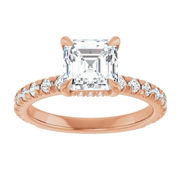 Claw-Prong Hidden Halo-Style Engagement Ring Image 3 Stuart Benjamin & Co. Jewelry Designs San Diego, CA