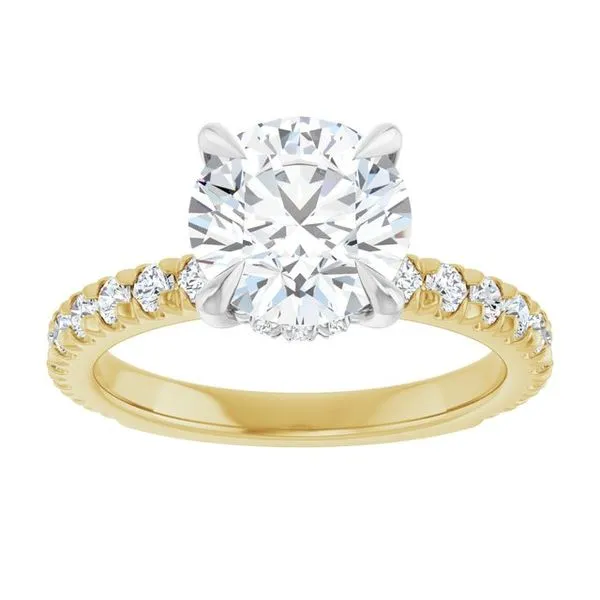 Claw-Prong Hidden Halo-Style Engagement Ring Image 3 Austin's Fine Diamonds & Jewelry Lyndhurst, NJ