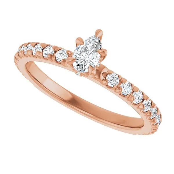 Claw-Prong Hidden Halo-Style Engagement Ring Image 5 Witt's Jewelry Wayne, NE