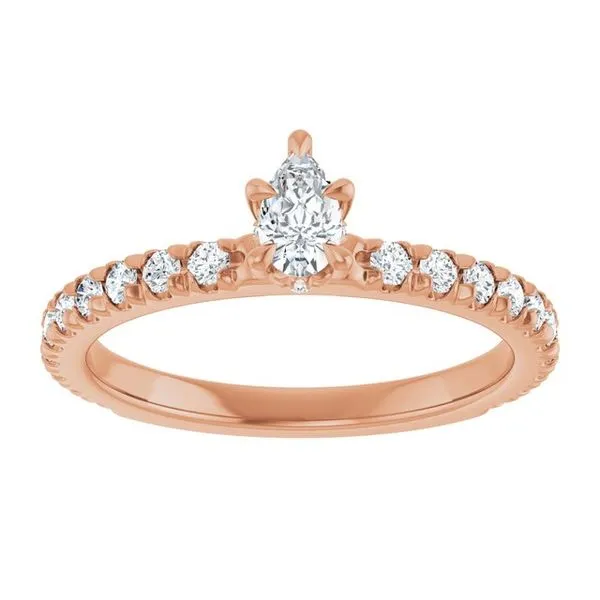 Claw-Prong Hidden Halo-Style Engagement Ring Image 3 Don's Jewelry & Design Washington, IA