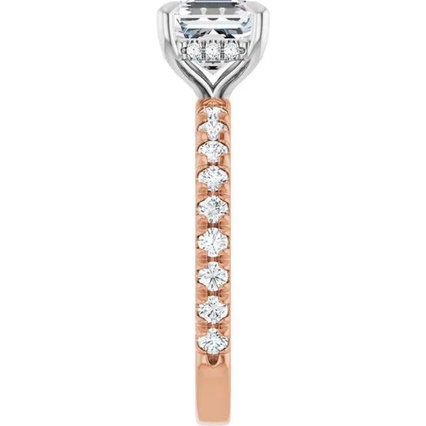 Claw-Prong Hidden Halo-Style Engagement Ring Image 4 Don's Jewelry & Design Washington, IA