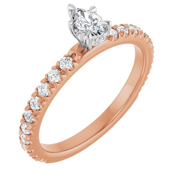 Claw-Prong Hidden Halo-Style Engagement Ring