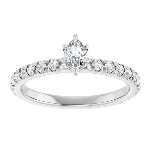 Claw-Prong Hidden Halo-Style Engagement Ring Image 3 Paul James Jewelers Angels Camp, CA
