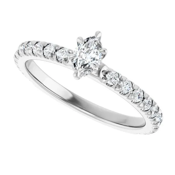 Claw-Prong Hidden Halo-Style Engagement Ring Image 5 Shipley's Fine Jewelry Hampstead, MD
