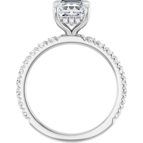 Claw-Prong Hidden Halo-Style Engagement Ring Image 2 Arezzo Jewelers Elmwood Park, IL