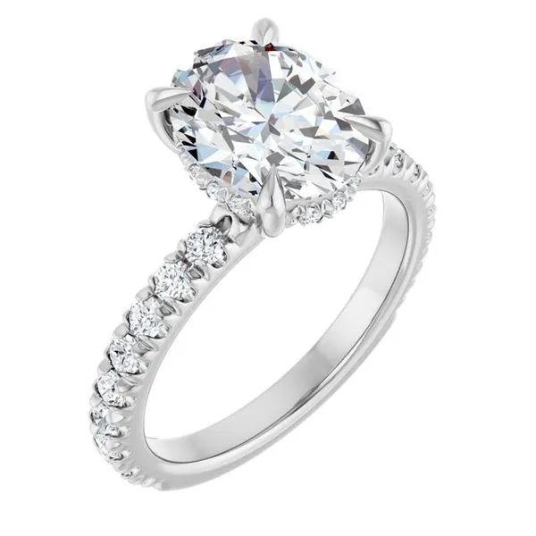 Claw-Prong Hidden Halo-Style Engagement Ring Raleigh Diamond Fine Jewelry Raleigh, NC