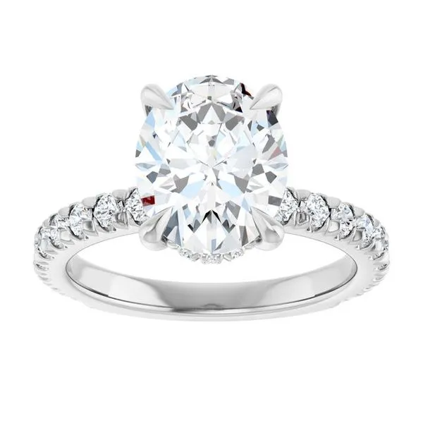 Claw-Prong Hidden Halo-Style Engagement Ring Image 3 Raleigh Diamond Fine Jewelry Raleigh, NC