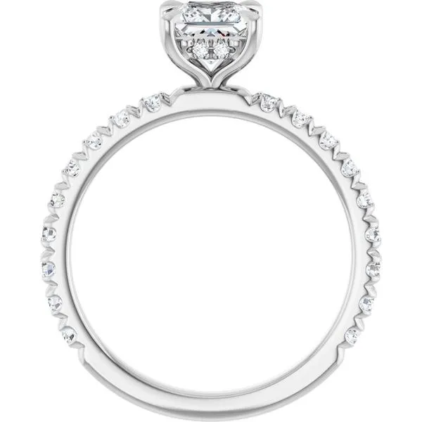 Claw-Prong Hidden Halo-Style Engagement Ring Image 2 Arezzo Jewelers Elmwood Park, IL