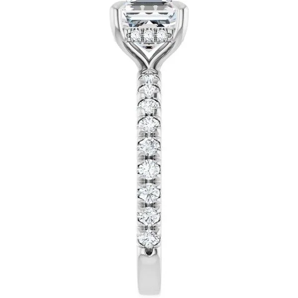 Claw-Prong Hidden Halo-Style Engagement Ring Image 4 Don's Jewelry & Design Washington, IA