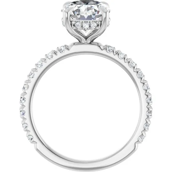 Claw-Prong Hidden Halo-Style Engagement Ring Image 2 Clater Jewelers Louisville, KY