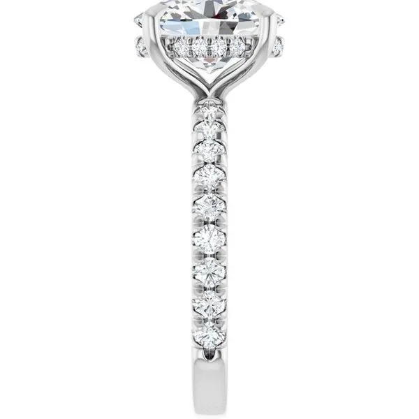 Claw-Prong Hidden Halo-Style Engagement Ring Image 4 Clater Jewelers Louisville, KY
