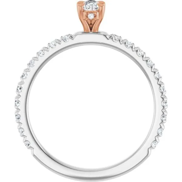 Claw-Prong Hidden Halo-Style Engagement Ring Image 2 Northwood Jewelers Northwood, OH