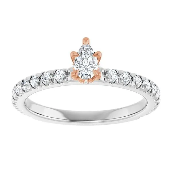 Claw-Prong Hidden Halo-Style Engagement Ring Image 3 Arezzo Jewelers Elmwood Park, IL