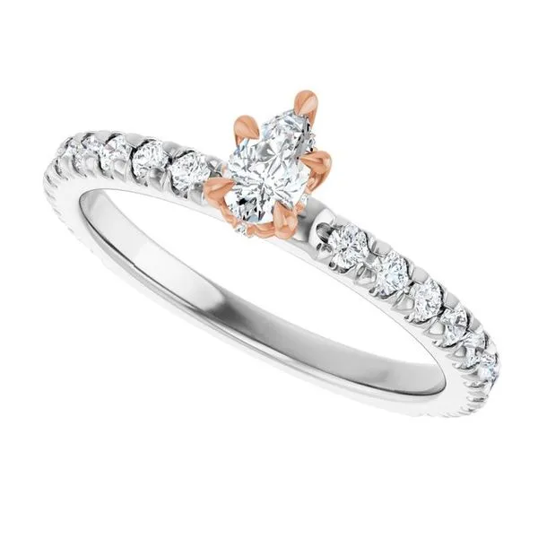 Claw-Prong Hidden Halo-Style Engagement Ring Image 5 Don's Jewelry & Design Washington, IA