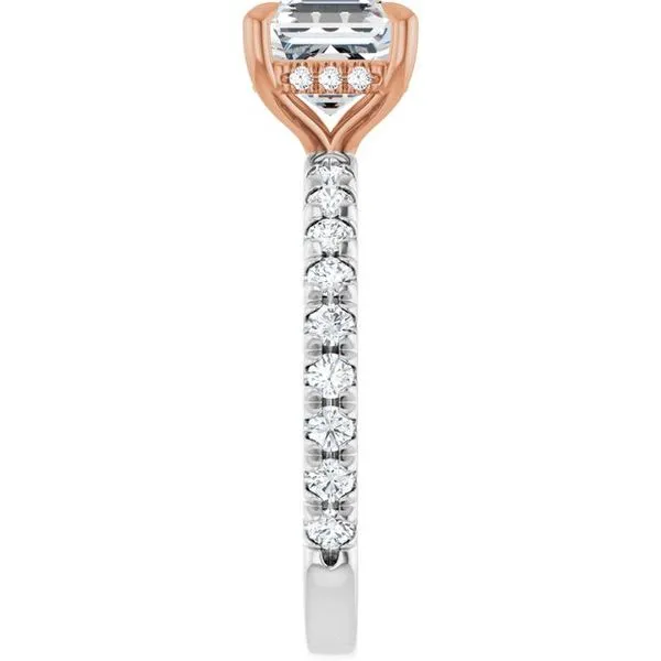 Claw-Prong Hidden Halo-Style Engagement Ring Image 4 Don's Jewelry & Design Washington, IA