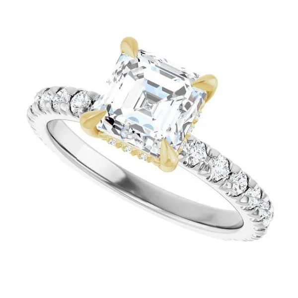 Claw-Prong Hidden Halo-Style Engagement Ring Image 5 Clater Jewelers Louisville, KY