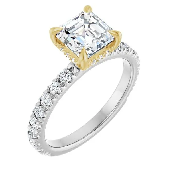 Claw-Prong Hidden Halo-Style Engagement Ring Natale Jewelers Sewell, NJ