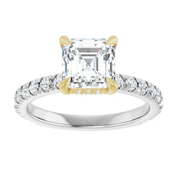 Claw-Prong Hidden Halo-Style Engagement Ring Image 3 Clater Jewelers Louisville, KY