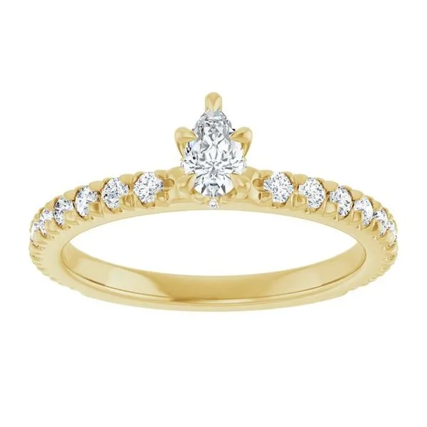 Claw-Prong Hidden Halo-Style Engagement Ring Image 3 Natale Jewelers Sewell, NJ