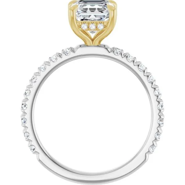 Claw-Prong Hidden Halo-Style Engagement Ring Image 2 Banks Jewelers Burnsville, NC