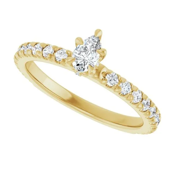 Claw-Prong Hidden Halo-Style Engagement Ring Image 5 Northwood Jewelers Northwood, OH