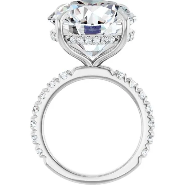 Claw-Prong Hidden Halo-Style Engagement Ring Image 2 Redlands Jewelers Redlands, CA