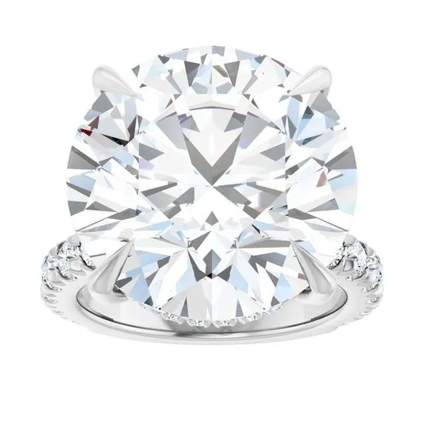 Claw-Prong Hidden Halo-Style Engagement Ring Image 3 Futer Bros Jewelers York, PA