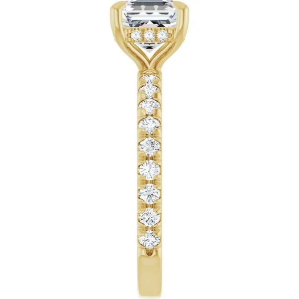 Claw-Prong Hidden Halo-Style Engagement Ring Image 4 Michael Szwed Jewelers Longmeadow, MA
